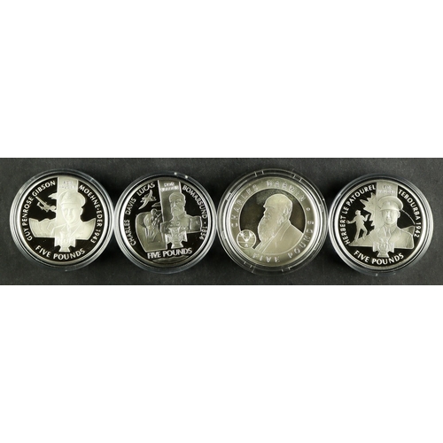 180 - SILVER COINS Channel Islands 1oz silver uncirculated coins for 2006 £5 'Great Britons' series for Je... 