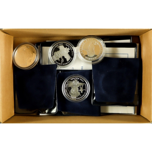 180 - SILVER COINS Channel Islands 1oz silver uncirculated coins for 2006 £5 'Great Britons' series for Je... 