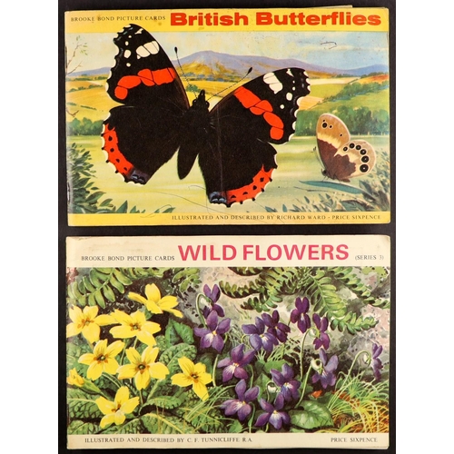 191 - TEA CARDS BY BROOKE BOND in albums. Includes Out of Space (x3), Bird Portraits (x3), Butterflies, Bi... 