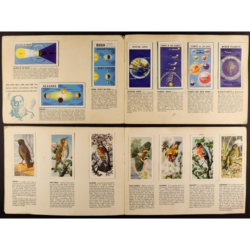 191 - TEA CARDS BY BROOKE BOND in albums. Includes Out of Space (x3), Bird Portraits (x3), Butterflies, Bi... 