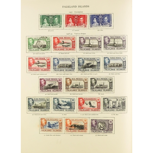 219 - KING GEORGE VI COMPREHENSIVE COLLECTION of mint and used stamps in a well-filled SG 