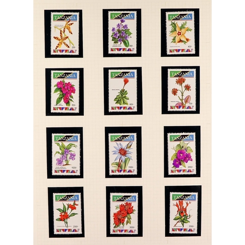 223 - FLOWERS 1950's-2000's GIGANTIC WORLD NEVER HINGED MINT COLLECTION in hingeless mounts in 43 albums, ... 