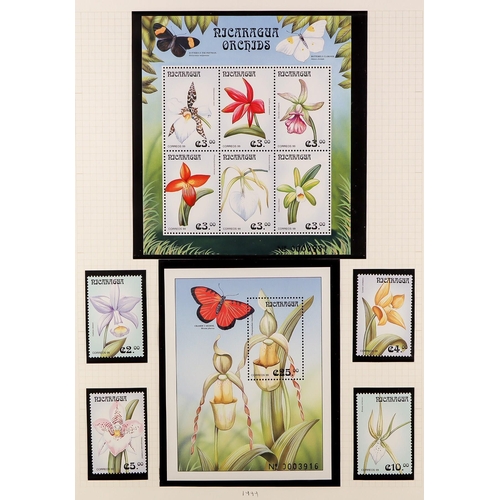 223 - FLOWERS 1950's-2000's GIGANTIC WORLD NEVER HINGED MINT COLLECTION in hingeless mounts in 43 albums, ... 