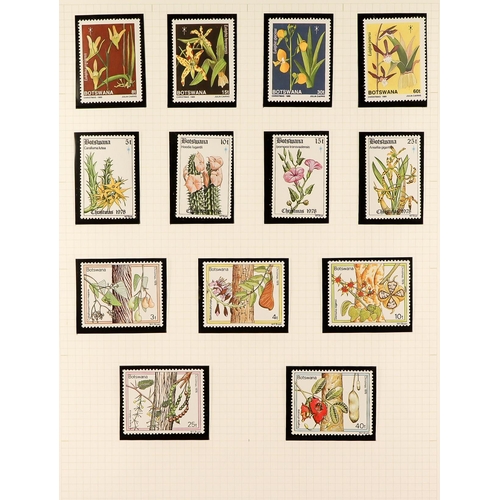 223 - FLOWERS 1950's-2000's GIGANTIC WORLD NEVER HINGED MINT COLLECTION in hingeless mounts in 43 albums, ... 