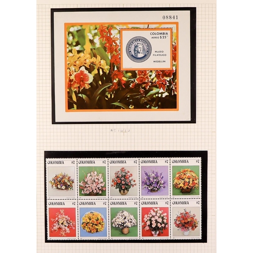 223 - FLOWERS 1950's-2000's GIGANTIC WORLD NEVER HINGED MINT COLLECTION in hingeless mounts in 43 albums, ... 