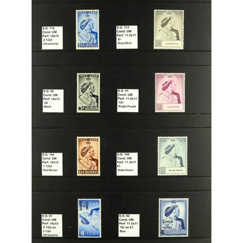 228 - 1948 ROYAL SILVER WEDDING complete Omnibus collection of never hinged mint sets, cat £2250 (138 stam... 