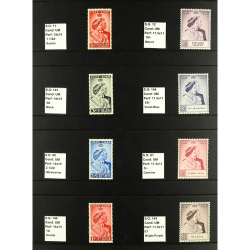 228 - 1948 ROYAL SILVER WEDDING complete Omnibus collection of never hinged mint sets, cat £2250 (138 stam... 