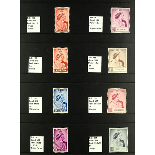 228 - 1948 ROYAL SILVER WEDDING complete Omnibus collection of never hinged mint sets, cat £2250 (138 stam... 