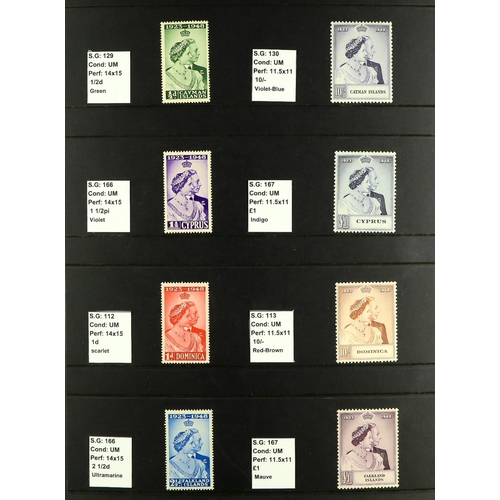 228 - 1948 ROYAL SILVER WEDDING complete Omnibus collection of never hinged mint sets, cat £2250 (138 stam... 