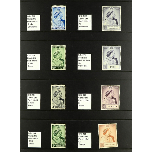 228 - 1948 ROYAL SILVER WEDDING complete Omnibus collection of never hinged mint sets, cat £2250 (138 stam... 