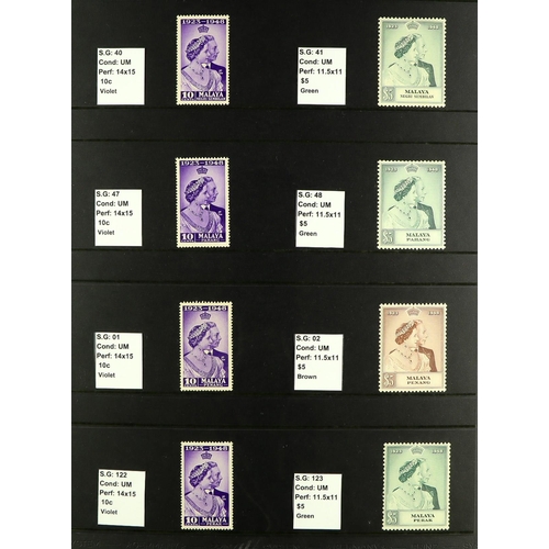 228 - 1948 ROYAL SILVER WEDDING complete Omnibus collection of never hinged mint sets, cat £2250 (138 stam... 