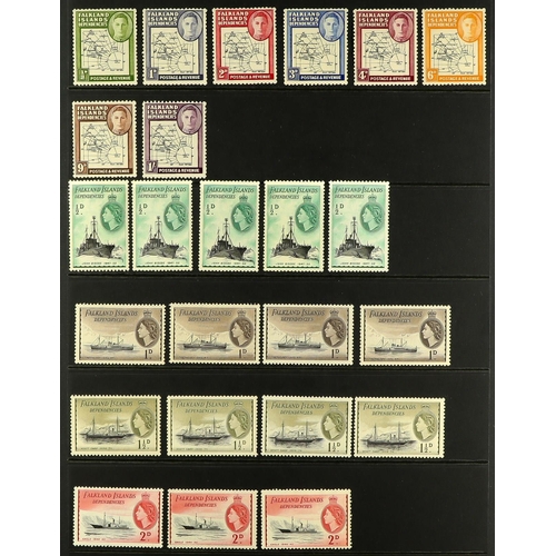 229 - BRITISH ATLANTIC ISLANDS 1878-1965 ATTRACTIVE MINT COLLECTION on stock pages, includes FALKLAND IS 1... 