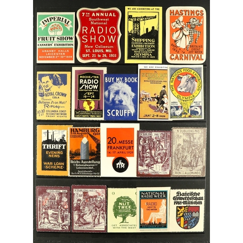 230 - CINDERELLA LABELS / POSTER STAMP COLLECTION of chiefly 1890's-1940's worldwide locals, poster & exhi... 