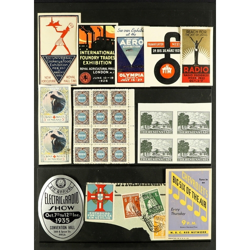 230 - CINDERELLA LABELS / POSTER STAMP COLLECTION of chiefly 1890's-1940's worldwide locals, poster & exhi... 