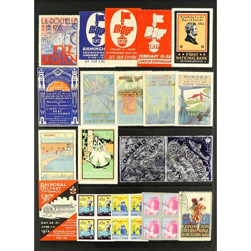 230 - CINDERELLA LABELS / POSTER STAMP COLLECTION of chiefly 1890's-1940's worldwide locals, poster & exhi... 