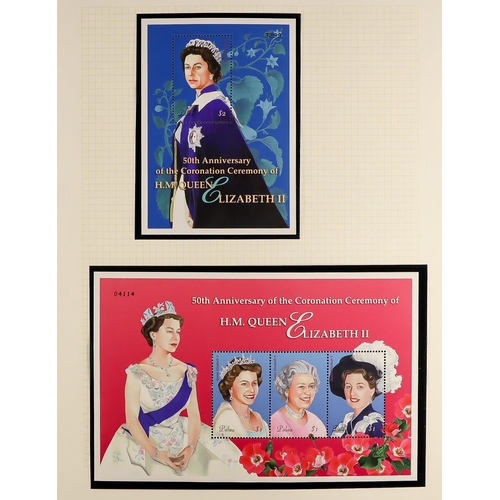 237 - ROYAL FAMILY BRITISH COMMONWEALTH OMNIBUS ISSUES 1982-2003 never hinged mint collections in six albu... 