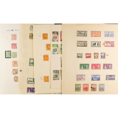 246 - BRITISH COMMONWEALTH IN BOX FILE containing assorted mint & used stamps on stock & album pages, note... 