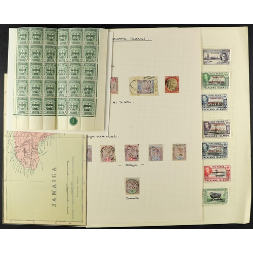 246 - BRITISH COMMONWEALTH IN BOX FILE containing assorted mint & used stamps on stock & album pages, note... 