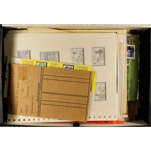 246 - BRITISH COMMONWEALTH IN BOX FILE containing assorted mint & used stamps on stock & album pages, note... 