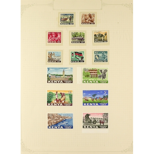 247 - BRITISH AFRICA COLLECTION of QV to QEII mint & used stamps in 2 Simplex albums, Basutoland to Zanzib... 