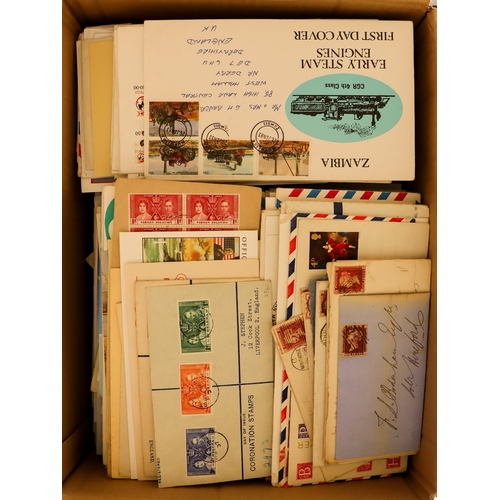 250 - MASSIVE WORLD COVERS HOARD All periods accumulation of covers & cards in two cartons, includes comme... 