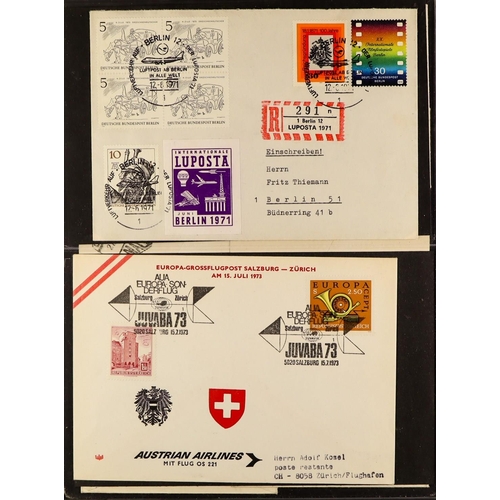 252 - WORLD ASSEMBLY includes special & first flight covers (190+) incl airship & balloon flights, early S... 