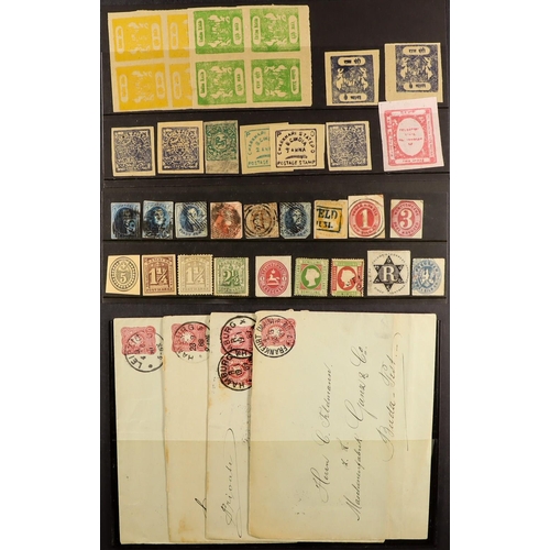 265 - WORLD RANGES WITH EARLY CLASSICS & COVERS 1840's-1950's mint & used stamps and covers on stock cards... 