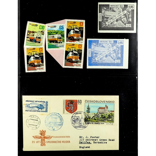 267 - CINDERELLAS / LOCALS collection of 1950's-1990's mainly never hinged mint stamps & miniature sheets ... 