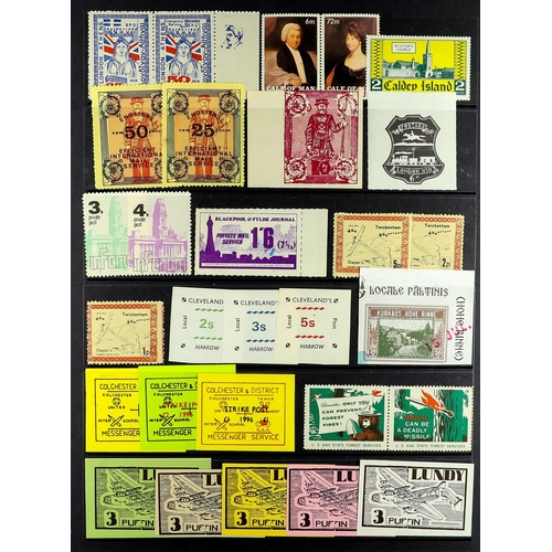 267 - CINDERELLAS / LOCALS collection of 1950's-1990's mainly never hinged mint stamps & miniature sheets ... 