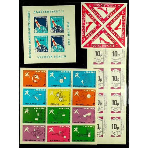 267 - CINDERELLAS / LOCALS collection of 1950's-1990's mainly never hinged mint stamps & miniature sheets ... 