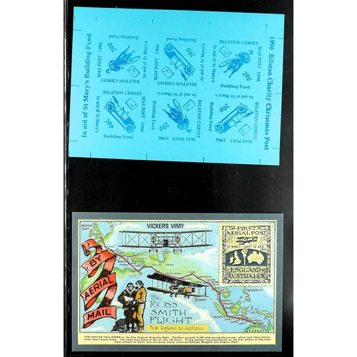 267 - CINDERELLAS / LOCALS collection of 1950's-1990's mainly never hinged mint stamps & miniature sheets ... 