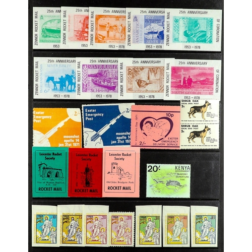 267 - CINDERELLAS / LOCALS collection of 1950's-1990's mainly never hinged mint stamps & miniature sheets ... 