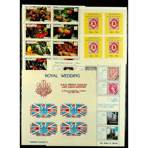 267 - CINDERELLAS / LOCALS collection of 1950's-1990's mainly never hinged mint stamps & miniature sheets ... 