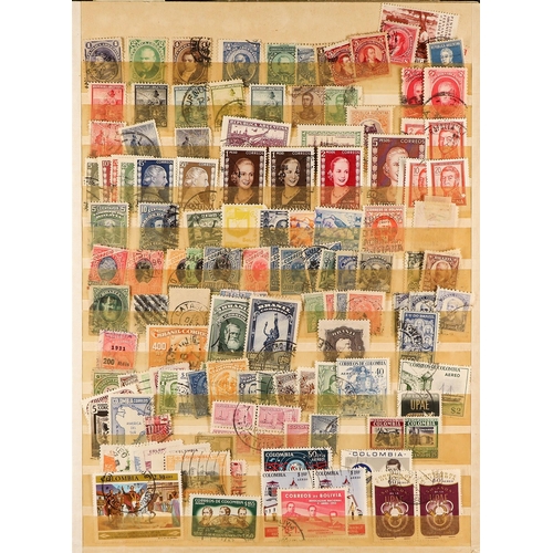 271 - CENTRAL & SOUTH AMERICAS COLLECTION of used stamps in album (and loose stock pages), Argentina, Chil... 