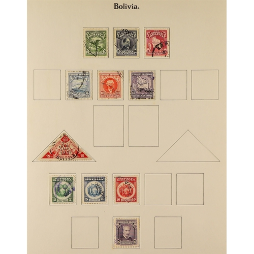 271 - CENTRAL & SOUTH AMERICAS COLLECTION of used stamps in album (and loose stock pages), Argentina, Chil... 