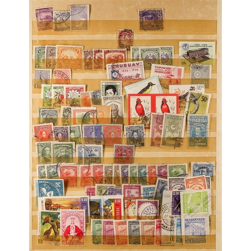 271 - CENTRAL & SOUTH AMERICAS COLLECTION of used stamps in album (and loose stock pages), Argentina, Chil... 