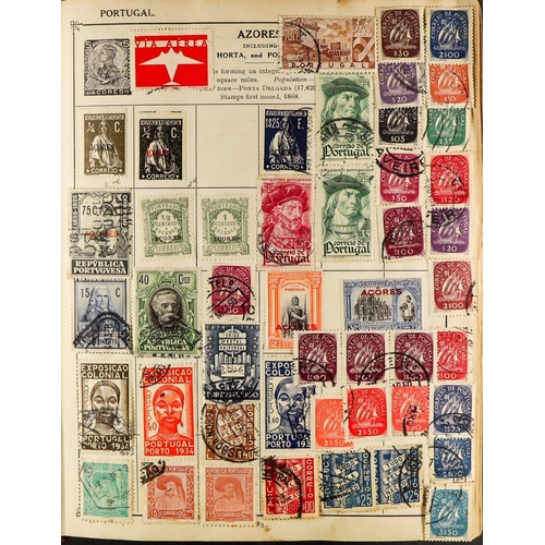 276 - OLD WORLD COLLECTION 1840-1950's mint & used stamps in ancient bulging well filled Strand album with... 