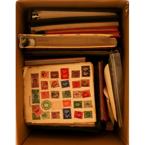 286 - LARGE ESTATE AS RECEIVED IN SIX BOXES WORLD ACCUMULATION all periods mint & used, includes Great Bri... 