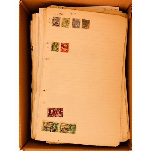 293 - COLLECTOR'S ESTATE in three cartons, includes world mint & used collection on a huge pile of leaves,... 