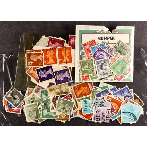 305 - COINS & STAMPS a carton includes Penny black in a Westminster folder, loose world wide stamps includ... 