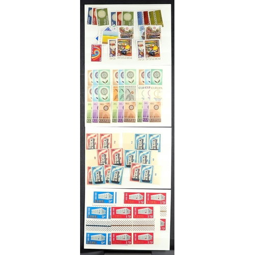 313 - EUROPA 1950's - 1990's chiefly never hinged mint sets on stock cards incl. Luxembourg 1956 & 1957 se... 