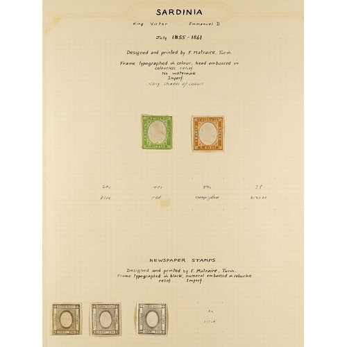 328 - 1850's-1950's Album with Portugal & colonies, Greece, Italy & areas, and stock pages with early clas... 