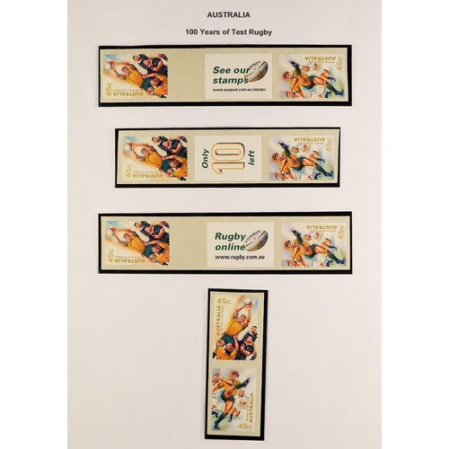 333 - RUGBY 1964-2012 world never hinged mint & used stamps, mini-sheets & covers on pages, includes Great... 