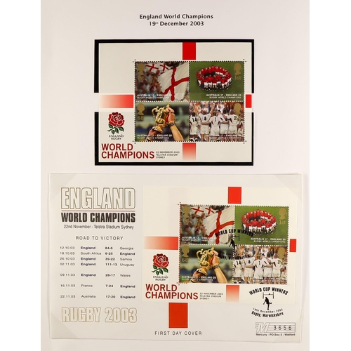 333 - RUGBY 1964-2012 world never hinged mint & used stamps, mini-sheets & covers on pages, includes Great... 