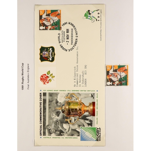 333 - RUGBY 1964-2012 world never hinged mint & used stamps, mini-sheets & covers on pages, includes Great... 