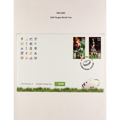 333 - RUGBY 1964-2012 world never hinged mint & used stamps, mini-sheets & covers on pages, includes Great... 