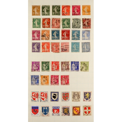 335 - WORLD WIDE IN CARTON early to 1980's stamps sorted by country into envelopes, on loose pages and in ... 