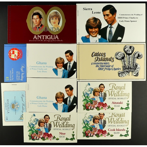 337 - BRITISH COMMONWEALTH OMNIBUS ISSUES 1981 DIANA & CHARLES ROYAL WEDDING never hinged mint sets, mini-... 