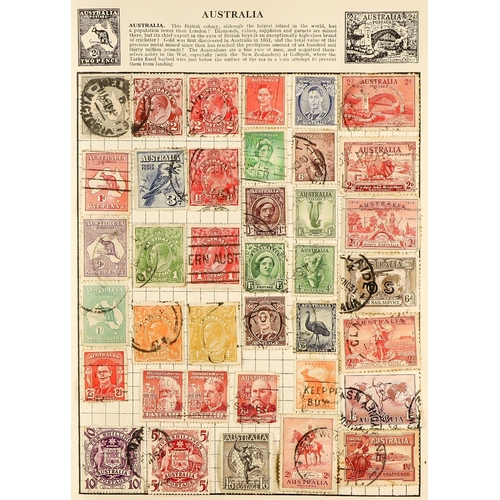 339 - OLD WORLD COLLECTION Mostly late 19th Century to 1950's mint & used stamps in ancient Wanderer album... 