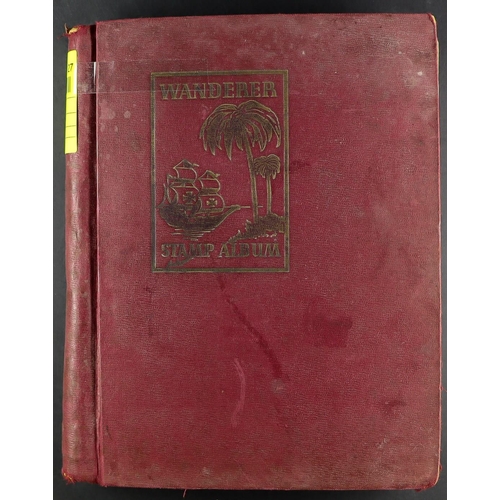 339 - OLD WORLD COLLECTION Mostly late 19th Century to 1950's mint & used stamps in ancient Wanderer album... 